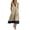 Beige, variant on Women's Cotton V-Neck Sleeveless Midi Dresses Casual Tiered Swing Dress with Pockets for Summer Beach Vacation