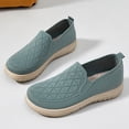 thumbnail image 4 of Knit Loafers for Women Orthopedic Walking Shoes Thick Soft Sole Antislip Casual Round Toe Slip on Flat Shoes Breathable Mesh Sneakers Green Size 6, 4 of 7