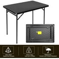 thumbnail image 5 of Folding Table 3ft Rectangular All-Occasion Plastic Folding Event Table for Indoor and Outdoor, Portable Desk, Camping, Durable and Stable, HDPE and Steel, Wide Application, Black, 5 of 13