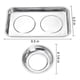 thumbnail image 2 of 3 Pcs Magnetic Parts Tray Set, Stainless Steel Heavy Duty Square and Round Extra Strong Magnetic Tool Trays Holder, 2 of 5