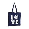 thumbnail image 2 of Awkward Styles Autism Love Puzzle Tote Bag for Women Autism Awareness Gifts for Men Autism Tote Bag Autism Love Canvas Bag Love Puzzle Reusable Cotton Bag for Autism Awareness Support Autism Gifts, 2 of 5