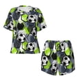 thumbnail image 4 of Lsque Football Women's Short-Sleeved Pajama Set - 2 Piece Soft and Lightweight Sleepwear Set-Large, 4 of 9
