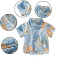 thumbnail image 4 of YTDSCS Toddler Kids Boys Summer Shirt Little Boys Shirts Short Sleeve Print Shirt Baby Comfortable Breathable Fashion Pattern Shirt for 1-6Years Old, 4 of 9
