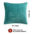 thumbnail image 7 of PiccoCasa Set of 2 Soft Water Repellent Throw Pillow Covers Peacock Blue 18x18 Inch, 7 of 7