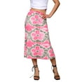 thumbnail image 2 of Franhais Women’s Summer Casual Mid-length Skirt Personality Digital Printed High-waist A-line Skirt, 2 of 9