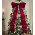 thumbnail image 2 of Christmas Extra Large Velvet Bow for Christmas Tree Topper & Holiday Decor,Giant Xmas Tree Toppers Bow,Oversized Red Velvet Bow for Tree,Wall,Window,Mantle Indoor Home Valentines Christmas Decoration, 2 of 8