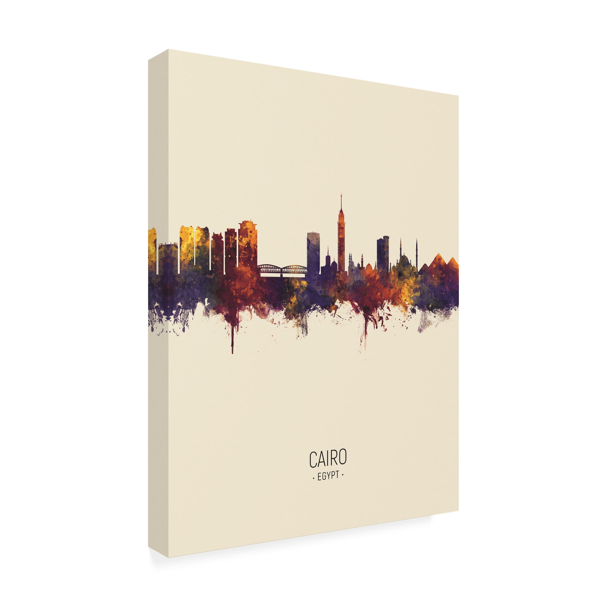 Trademark Fine Art 'Cairo Egypt Skyline Portrait III' Canvas Art by Michael Tompsett
