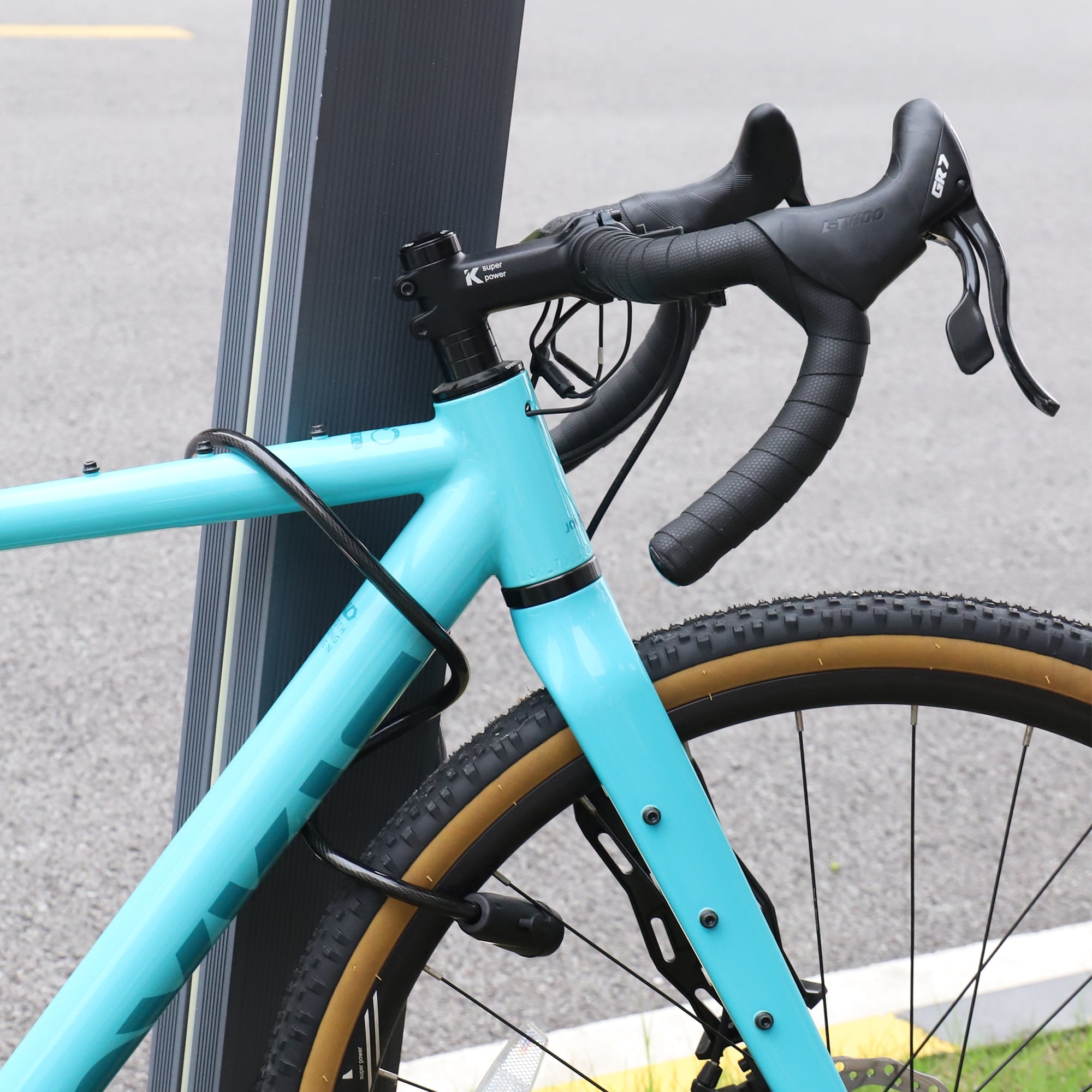 Zukka Keyed Cable Bike Lock with Dustproof Sliding Cover, 6FT