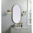 thumbnail image 3 of Metal Frame Oval Mirror 24x40 Inch in Brass, 3 of 3