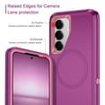 thumbnail image 3 of Petocase For Samsung Galaxy S24/S25 Plus Case,Compatible with MagSafe,Military Grade Drop 3 Layer Protection Rugged Case,Magnetic Phone Cover for Galaxy S24/S25 Plus,Purple/Pink, 3 of 7