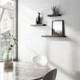thumbnail image 4 of Ballucci Contemporary Floating Wall Shelves, Set of 3 Wood Wall Shelves, 12", 16", 24", Black, 4 of 7