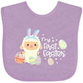 thumbnail image 3 of Inktastic My 1st Easter with Cute Lamb and Easter Eggs Boys or Girls Baby Bib, 3 of 4