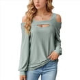 thumbnail image 1 of Blusa de Verano con Escote Cuadrado y Hombros Descubiertos para Mujer Verde Oscuro L, 1 of 8