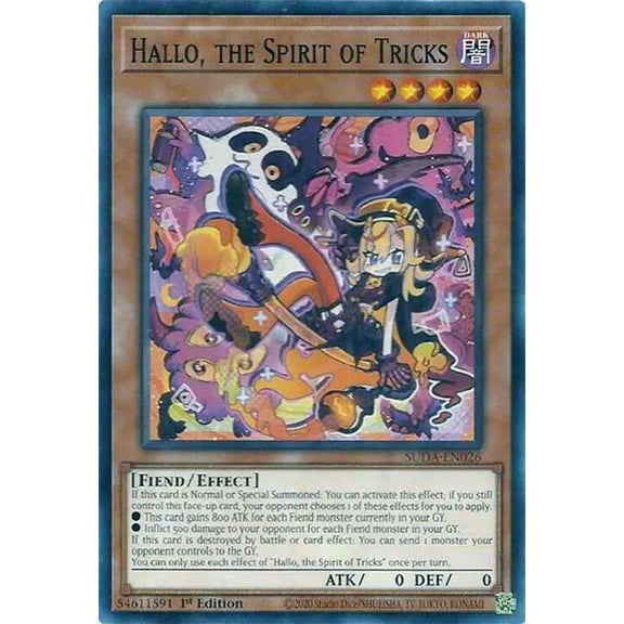 YuGiOh Supreme Darkness Common Hallo, the Spirit of Tricks SUDA-EN026