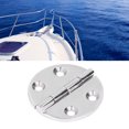 thumbnail image 3 of Cabinet Hinges, Durable Easy Installation Round Hinge Mirror Polished  for Hatches Cabins Doors, 3 of 8