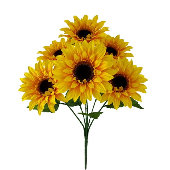 Mainstays 18 inches Indoor Artificial Sunflower Bush, Yellow Color.