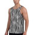 thumbnail image 2 of Cauagu Zebra Skin Print Men's Sleeveless Muscle Shirts,Tank Tops Quick Dry Workout Tank Top Gym Muscle Tee Fitness Bodybuilding T Shirt for Men-XX-Large, 2 of 7