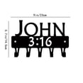 thumbnail image 2 of HELLOYOUNG 6-Inch Bible Verse Key Rack Wall Hooks, John 3:16 Christian Ornament Decor with Utility Hooks for Home, Faith Gifts for Christmas Halloween New Year, 2 of 5