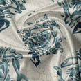 thumbnail image 7 of Ambesonne Damask Valance & Curtain, Nostalgic Baroque Blooms, 55"x30", Tan Petrol Blue, 7 of 7