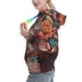 thumbnail image 2 of Lsque Flower Crown Cat Pattern Casual Women's Hoodie,Hooded Sweatshirt with Kangaroo Pocket,Pullover Hoodie with Eye-catching Drawstrings-Medium, 2 of 7