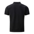 thumbnail image 5 of XIAOCHA Men’s Lightweight Breathable Textured Full Zip Short Sleeve Shirt Slim Fit Casual Daily Polo, 5 of 5