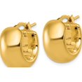 thumbnail image 2 of 14K Yellow Gold Opulent, Unique, Delicate 17.3 Mm 17.28 Polished 9.75Mm X 17Mm Puffed Round Hoop Earrings, 2 of 3