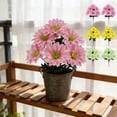thumbnail image 1 of Tallos artificiales de peonía, flores artificiales, arreglos florales de seda, duradero, 35 cm, ramos realistas para la decoración de la mesa de jarrones en casa, pack de 2, 1 of 6