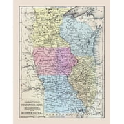 Midwestern United States - Mitchell 1877 - 23 x 29.26