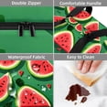 thumbnail image 4 of Watermelon Large Capacity Double Layered Insulated Refrigerated Lunch Bag with Two Compartments, Carry Handle - 7.1x11.4x16.1 Inches, 4 of 6