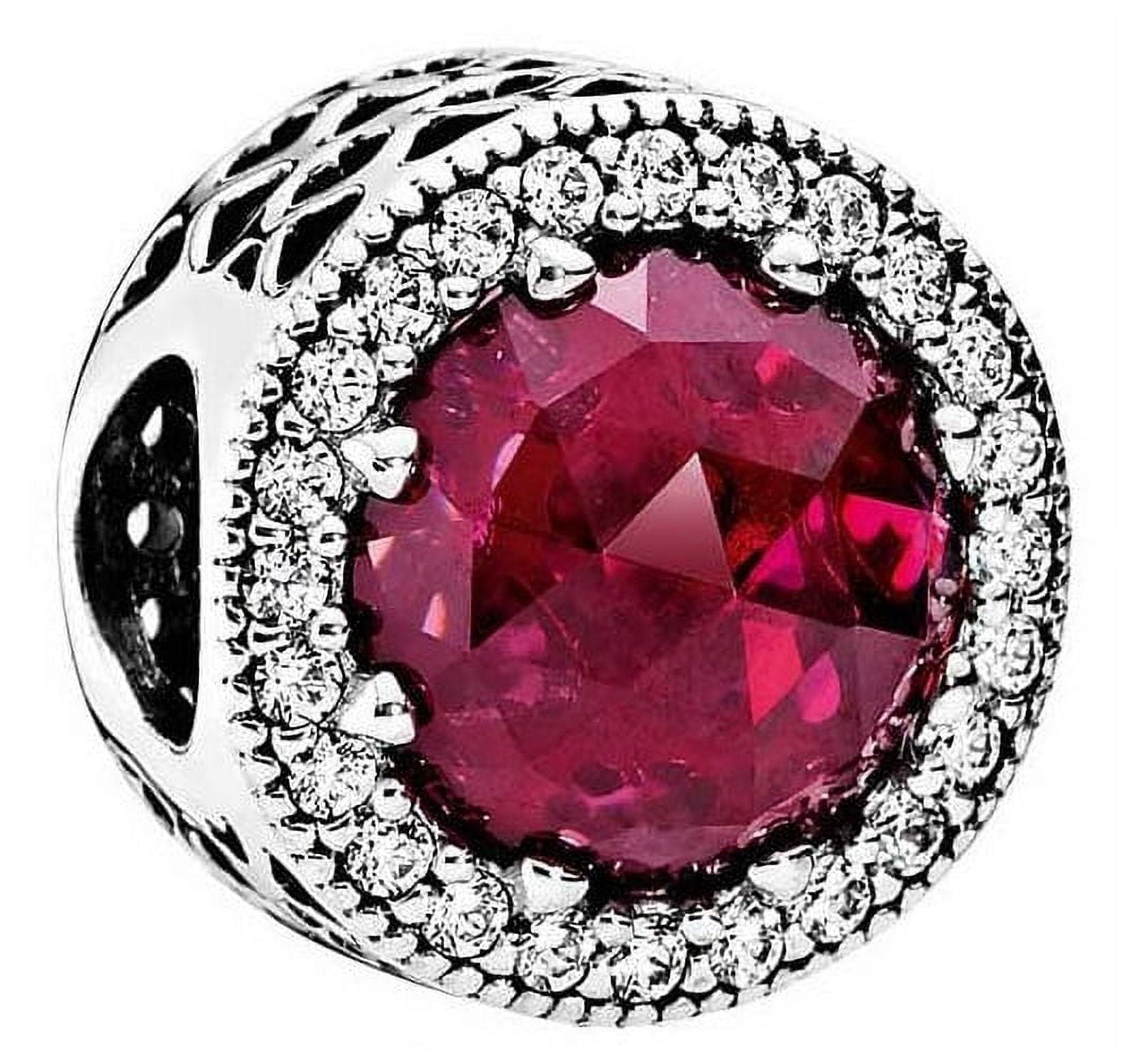Cerise Radiant Hearts Charm - 791725NCC