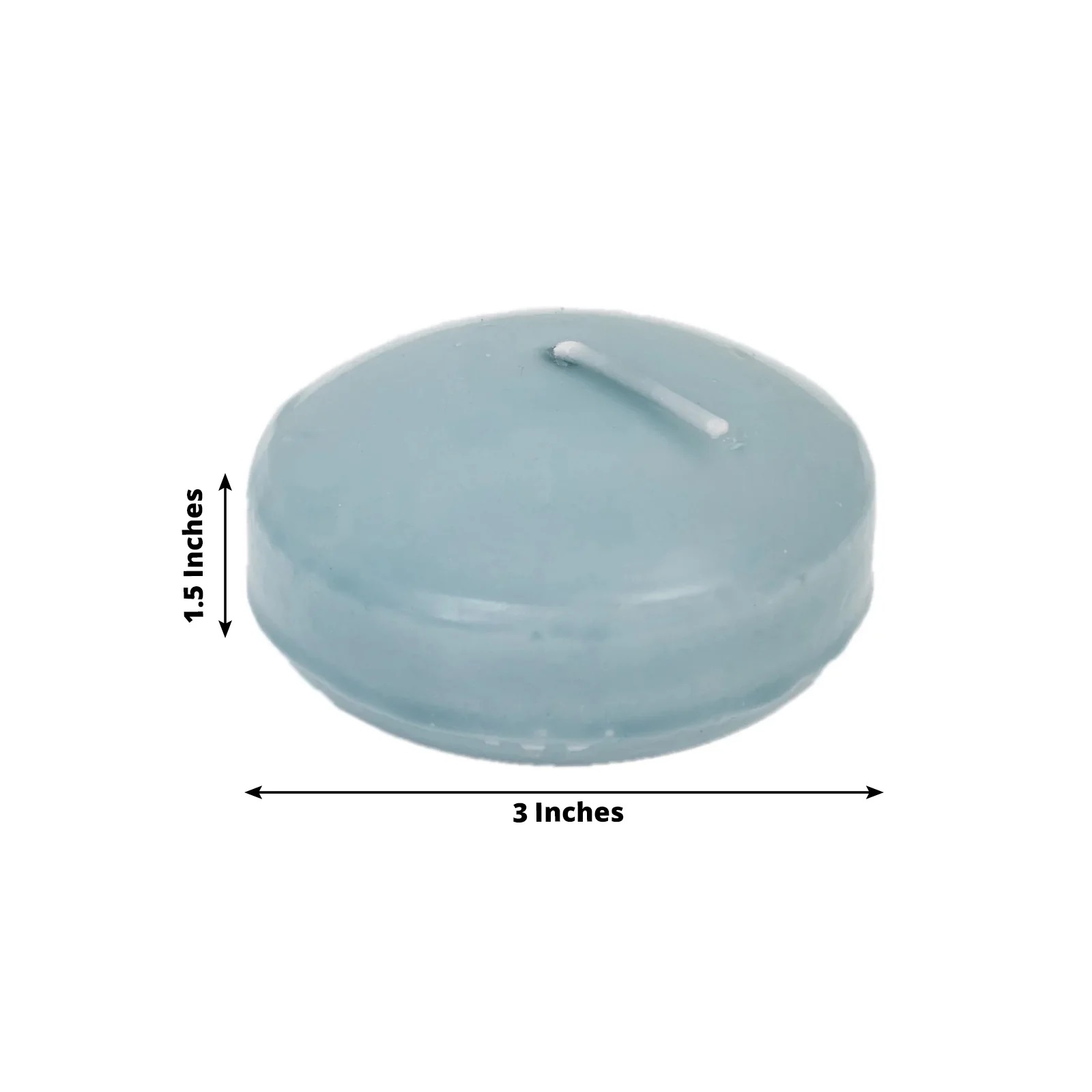 Balsa Circle 12 Dusty Blue 3 in Round Unscented Floating Candles Dripless Wax Discs Party Wedding Table Centerpieces Event Decorations Supplies