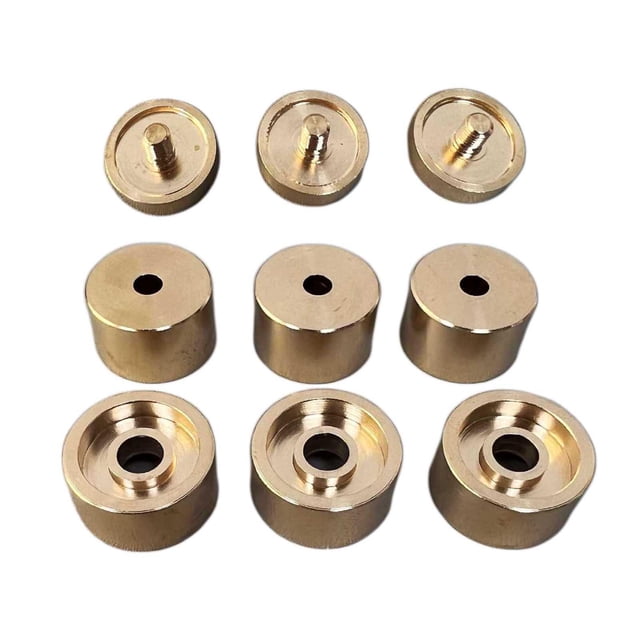 Greeniant Tapa de válvula de trompeta de alta compatibilidad de cobre, 9 Uds., rendimiento, fácil instalación, tapa de válvula de trompeta Accesorios para instrumentos musicales