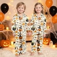 thumbnail image 2 of Leey-Word Matching Halloween Pajamas for Family Pajamas Set Long Sleeve Sleepwear Button-Down Pjs Sets Two-Pieces Loungewear with Pockets, 2 of 7