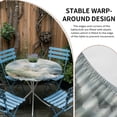 thumbnail image 2 of Blue White Ombre Round Tablecloth for 36-44 Inch Tables,Fitted Table Cover with Elastic Edge,Watercolor Cloud Geometric Abstract Art Waterproof Outdoor Table Cloth Protector for Patio Garden Dinner, 2 of 9