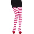 thumbnail image 1 of Collants de Noël Colorés Patchwork Rayés pour Femmes Halloween, 1 of 4