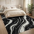 thumbnail image 3 of ODIKA 8'x10' Washable Area Rug Non-Shedding, Easy Care, Spotted Bold Abstract Marbled Motif Inspired Patchwork Cow Snack Refined for King Size Bedroom Under Bed, Master Suite, 3 of 7