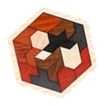 thumbnail image 2 of Rompecabezas de bloques de madera, bloques de patrones de formas, rompecabezas, juego de lógica para niños 16 bloques, 2 of 9