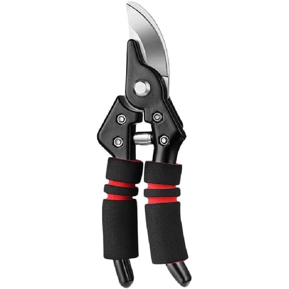 Garden Pruners Carbon Steel Plant Shears Soft Grip Tree Trimmers Pruning Scissors Plant Clippers Heavy Duty Tool For Gardening (black)