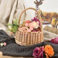 thumbnail image 4 of Retro Wedding Flower Boy Scattering Flowers Small Flower Basket Wedding Decoration Willow Basket Photography Props, 4 of 11