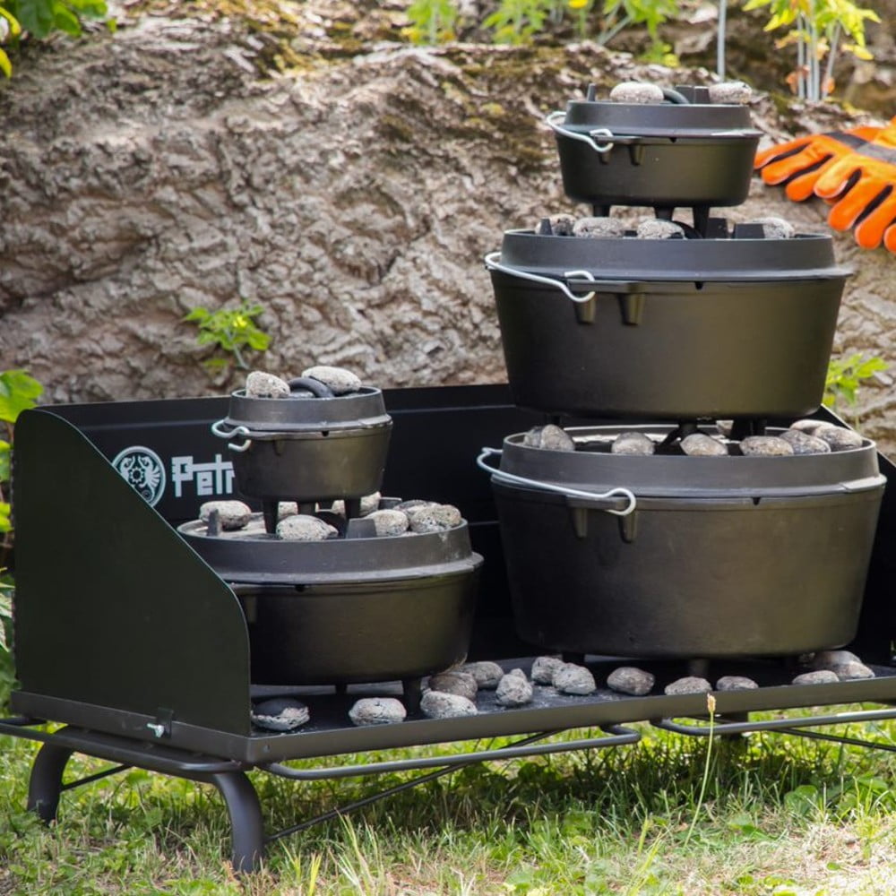 Petromax Outdoor BBQ Cooking Table, Steel Dutch Oven Stand with