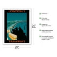 thumbnail image 2 of London’s Tramways - Boadicea and Her Daughters Statue - Vintage Railroad Travel Poster c.1929 - Fine Art Matte Paper Print (Unframed) 20x26in, 2 of 4