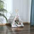 thumbnail image 6 of Armarkat Cat Bed, Teepee Style - White & Black Paw Print, 6 of 6