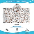 thumbnail image 2 of Math Equations Science Icons White Pattern Hooded Bath Towel，50"x30" for Ages 3 To 12 Kids, Quick Dry Lightweight Soft Microfiber Hood Beach Towel Cover Up for Kids, 2 of 7
