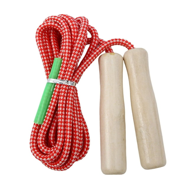 CSChome Skipping Rope Adjustable Flax Weaving Jumping Rope Long Rope Fat Burning Fitness Exercise for Adults and Children