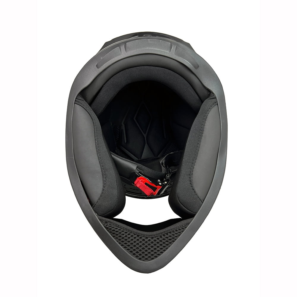 MMG Motorcycle Full Face Helmet DOT - Shiny Black, BOLT M38 (Large)