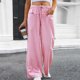 thumbnail image 2 of Pantalones de Mujer Pantalones Casuales Cordón de Cintura Larga con Bolsillo, Poliéster Todas las Estaciones de Ocio, 2 of 8