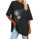 thumbnail image 1 of Camisetas de Manga Corta para las Mujeres Impreso Cuello Redondo Suelto Camiseta, Casual Cuatro Estaciones Blusa para el Hogar, 1 of 3