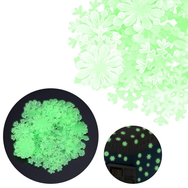 Que Brillan En La Oscuridad Copo De Nieve Multicolor Pegatinas De Pared Calcomanías De Pared Calcomanías De Techo Para Niños Niñas Niños Dormitorio 50 Piezas Inevent HA046576-04