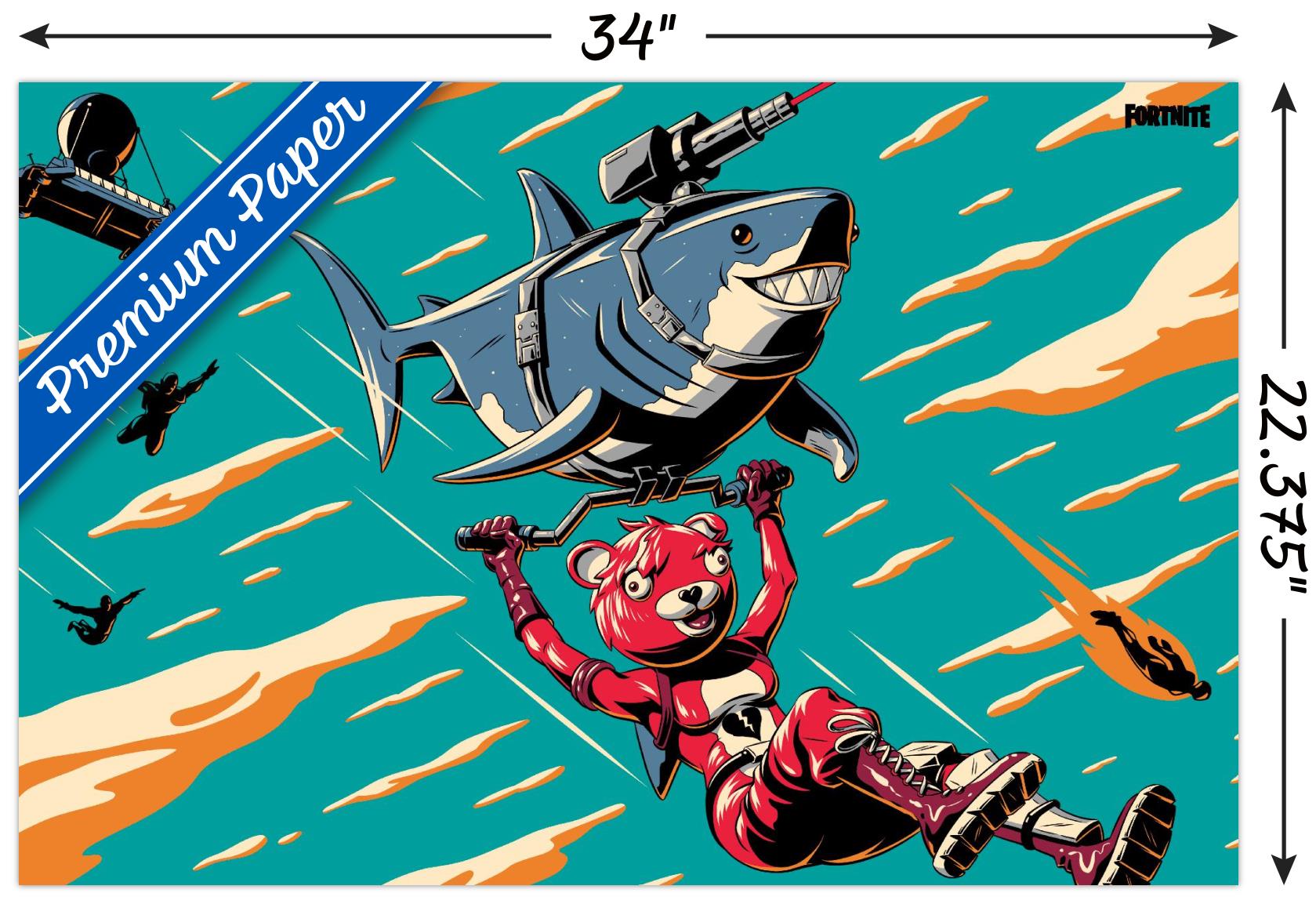 Fortnite - Lazershark Loading Screen Wall Poster, 22.375" x 34"