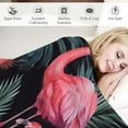 thumbnail image 3 of HENGT  Plush Pink Flamingo Flannel Blankets, Super Soft Lightweight Flamingo Throw Blanket  Warm Cozy Flamingo Themed Blanket for Travel Camping Car, 3 of 6
